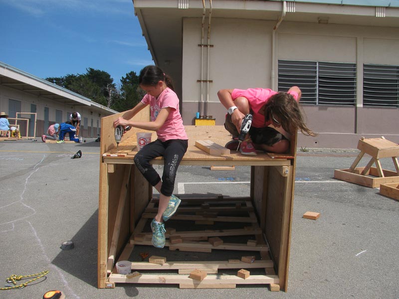 Allison and Tenley make the sides of The Cave