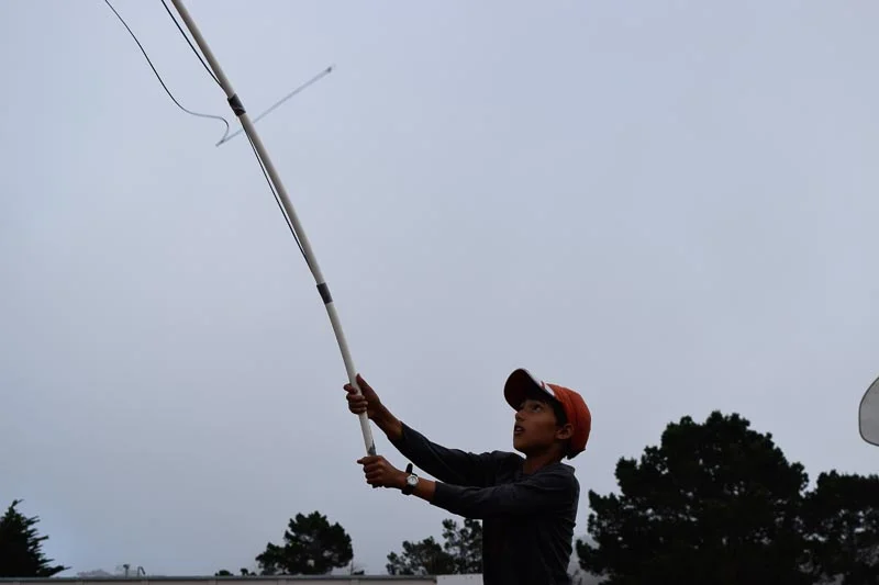 Avinash casts for an air-fish.