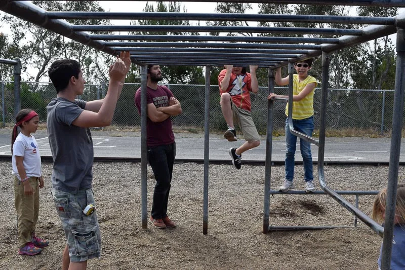 Josh, Sophie and Leo have a pull up competition for good measure.