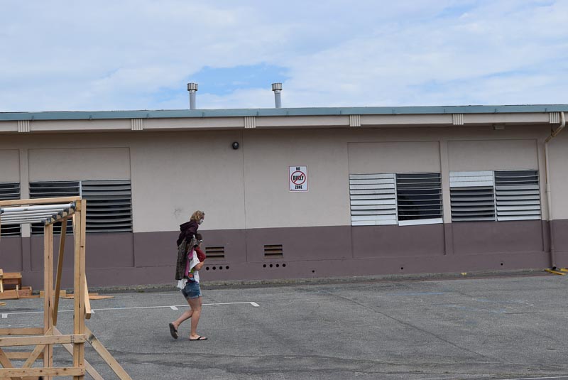 Katie gives Winter a ride to the cafeteria.