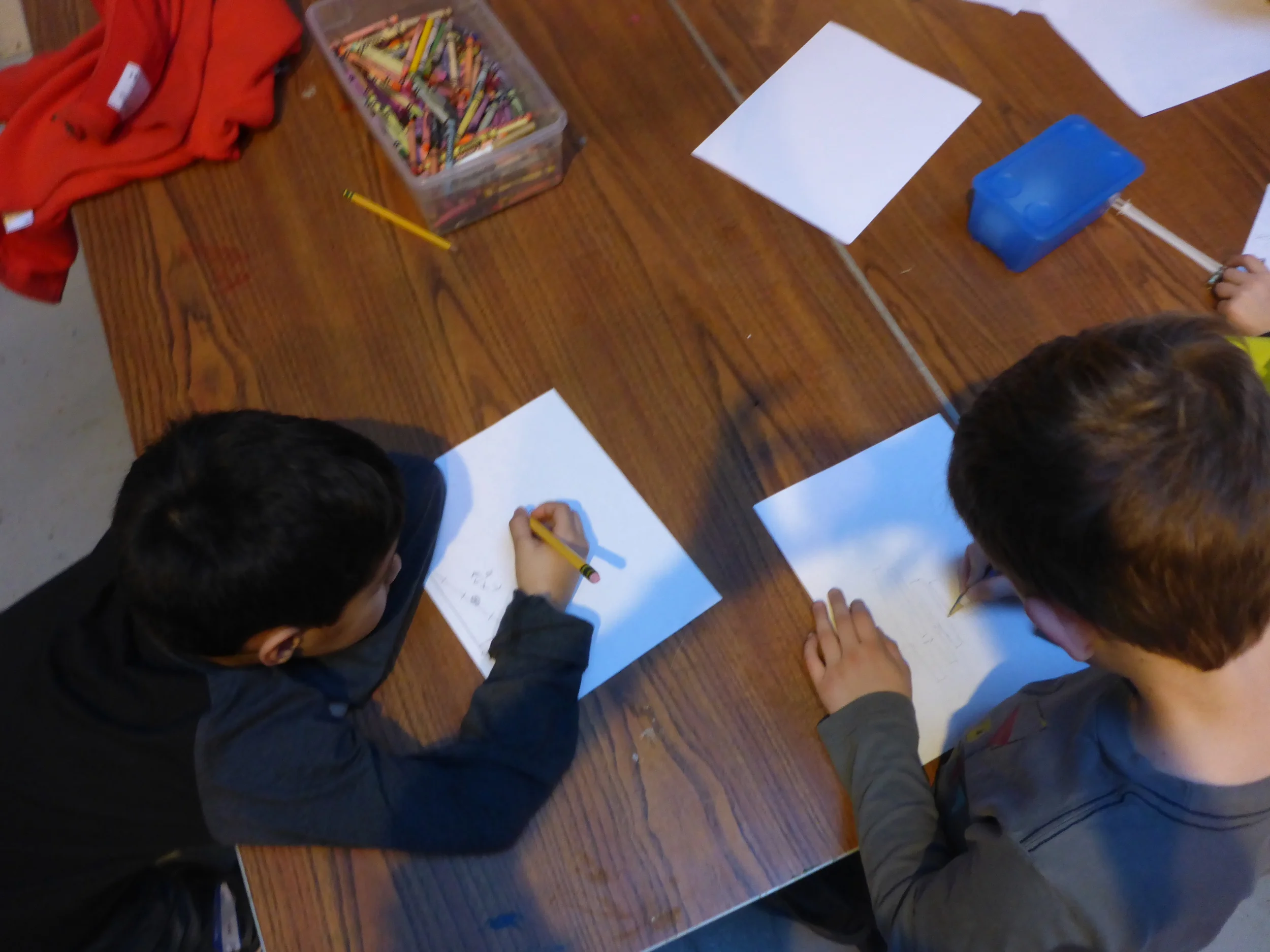 Capturing our ideas at the end of an afternoon of tinkering.