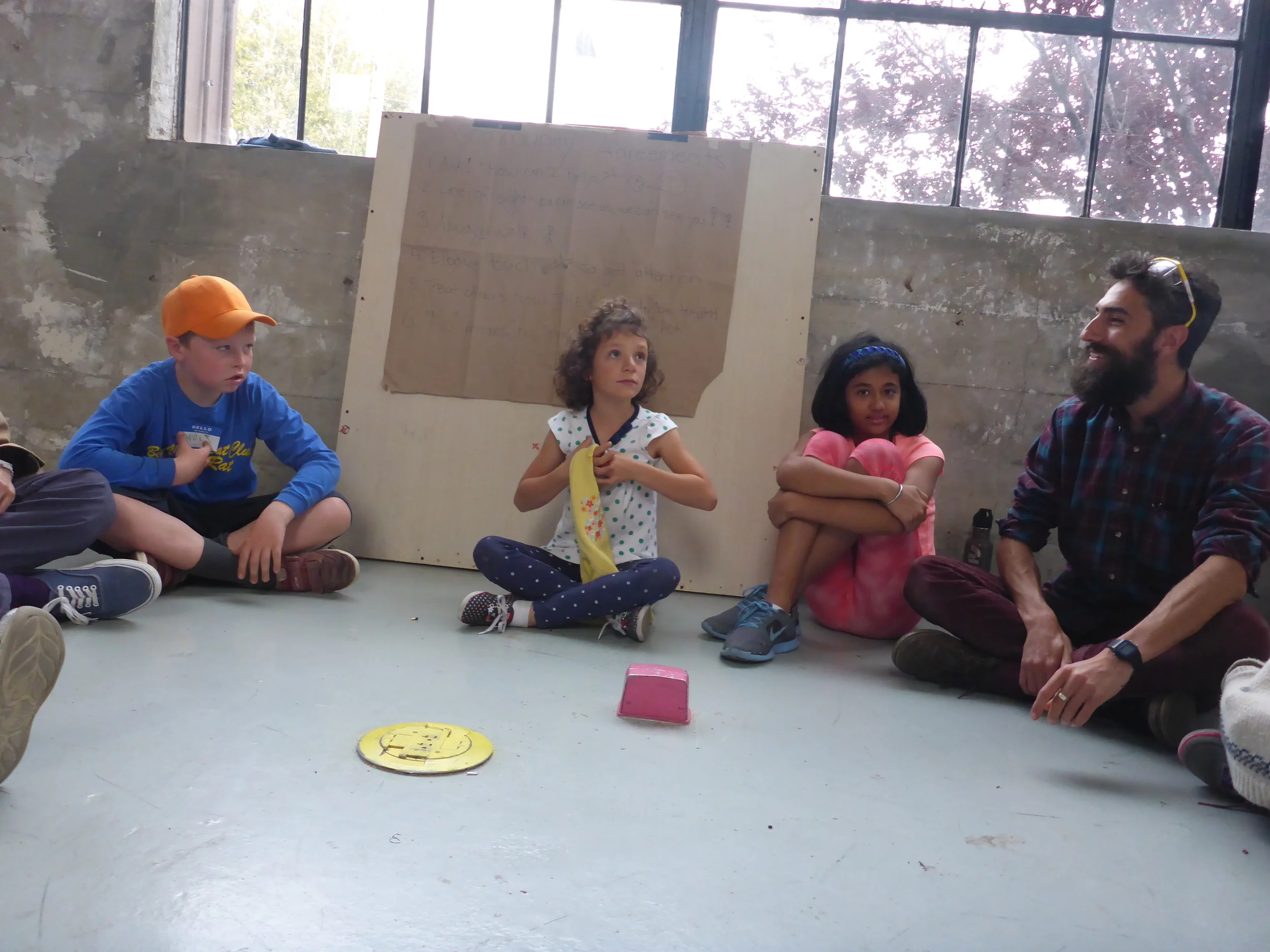 Opening circle introductions- Wolf shares how he would adopt an animal's mutation to change the color of his skin to match his surroundings. 