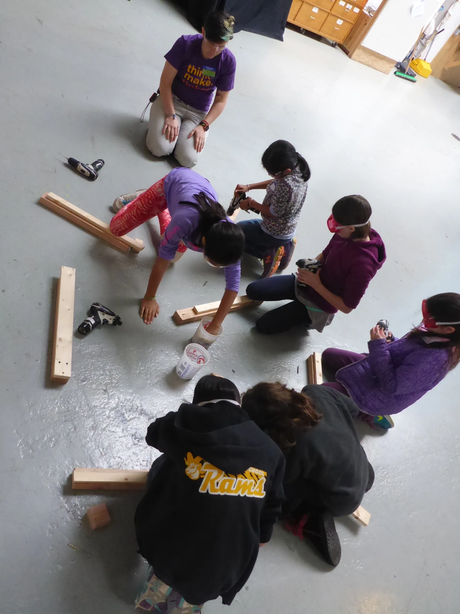 All of us practicing drillz together.