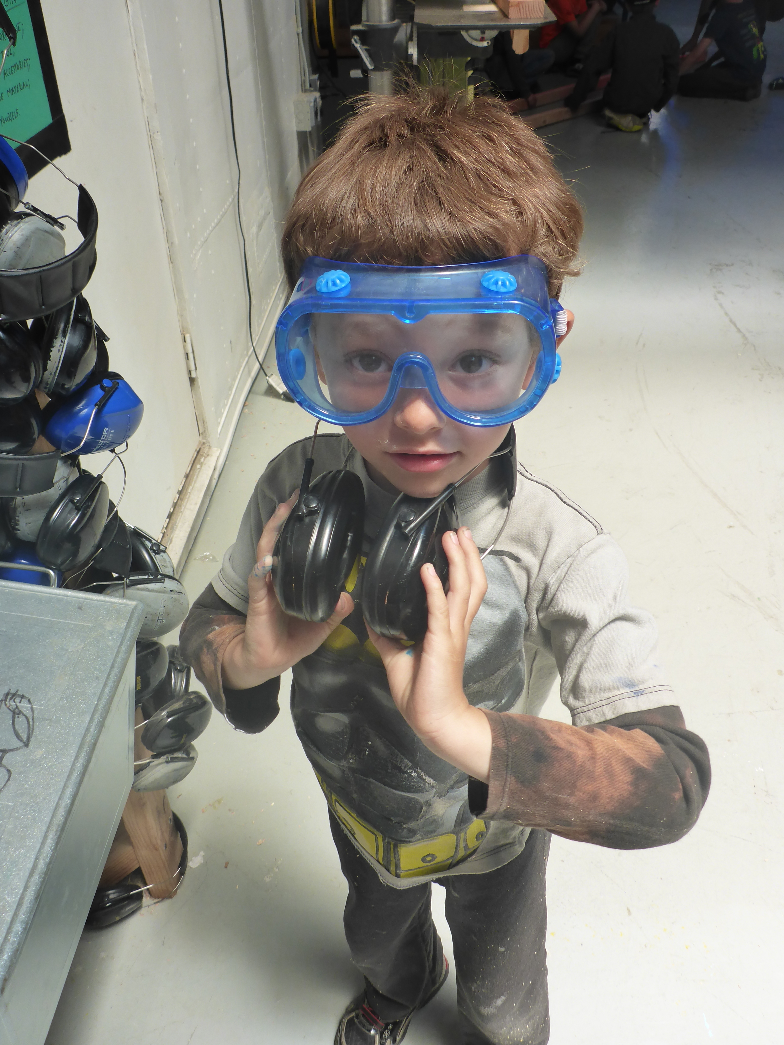 We remember to wear our ear and eye protection too!