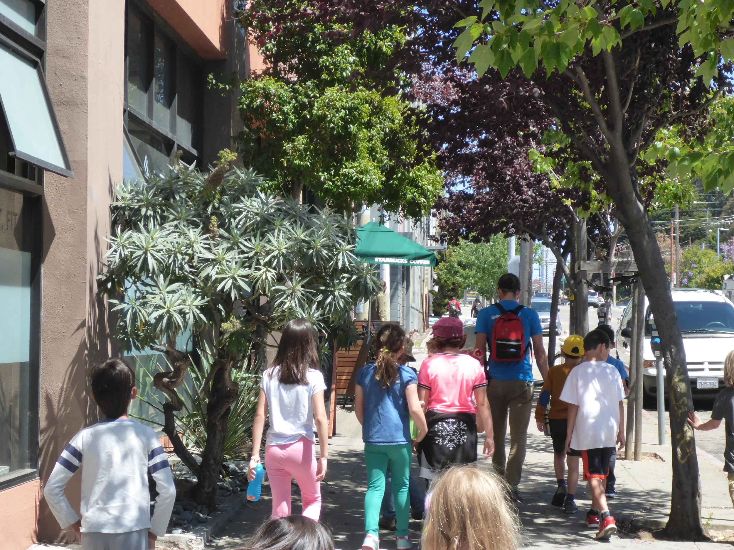 Tinkerers walking to the park together