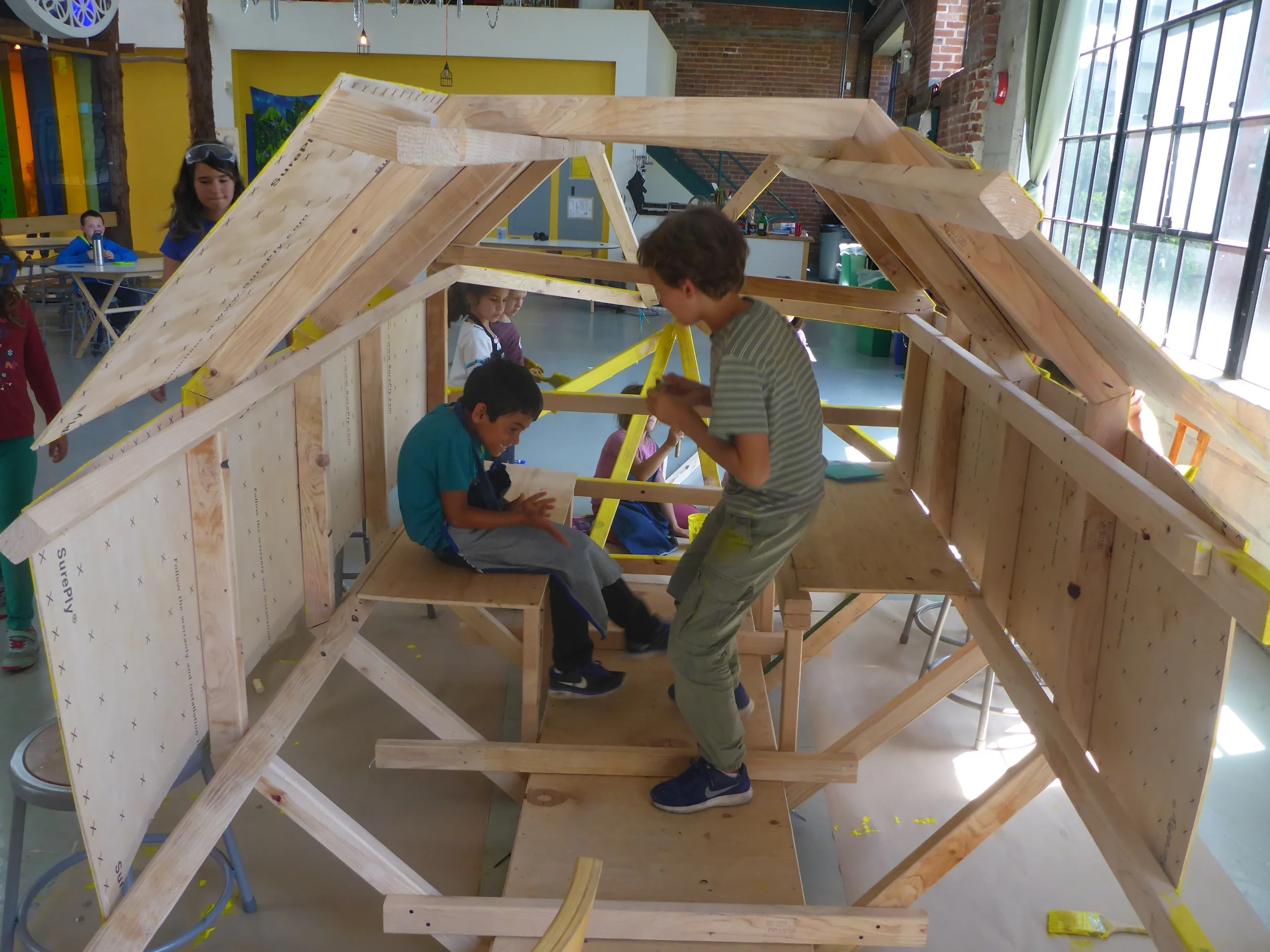 A view inside the Yellow Submarine