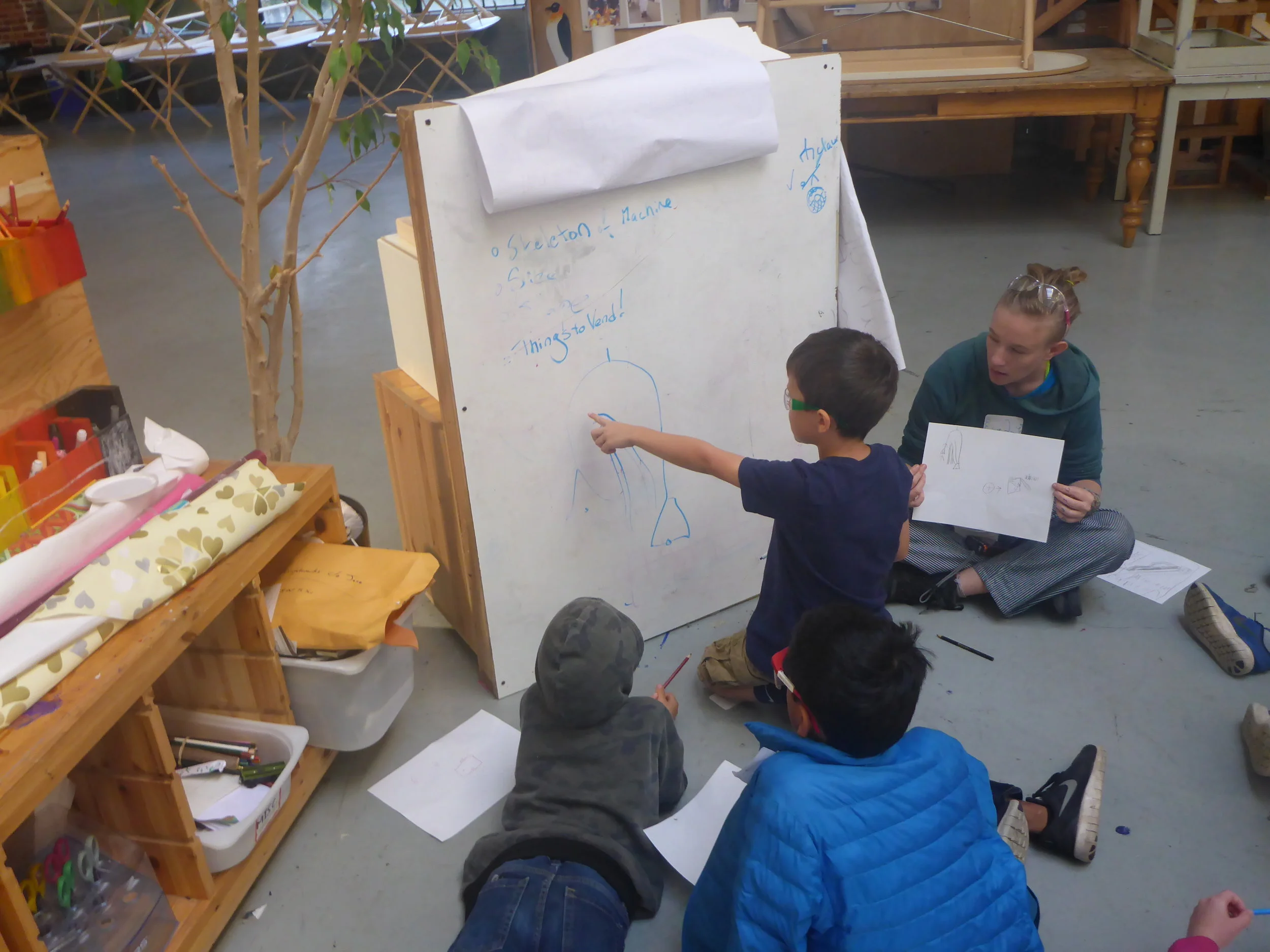 During the design session, all the Tinkerers discussed the complications of the project and tried to come up with solutions to test out as a team. 