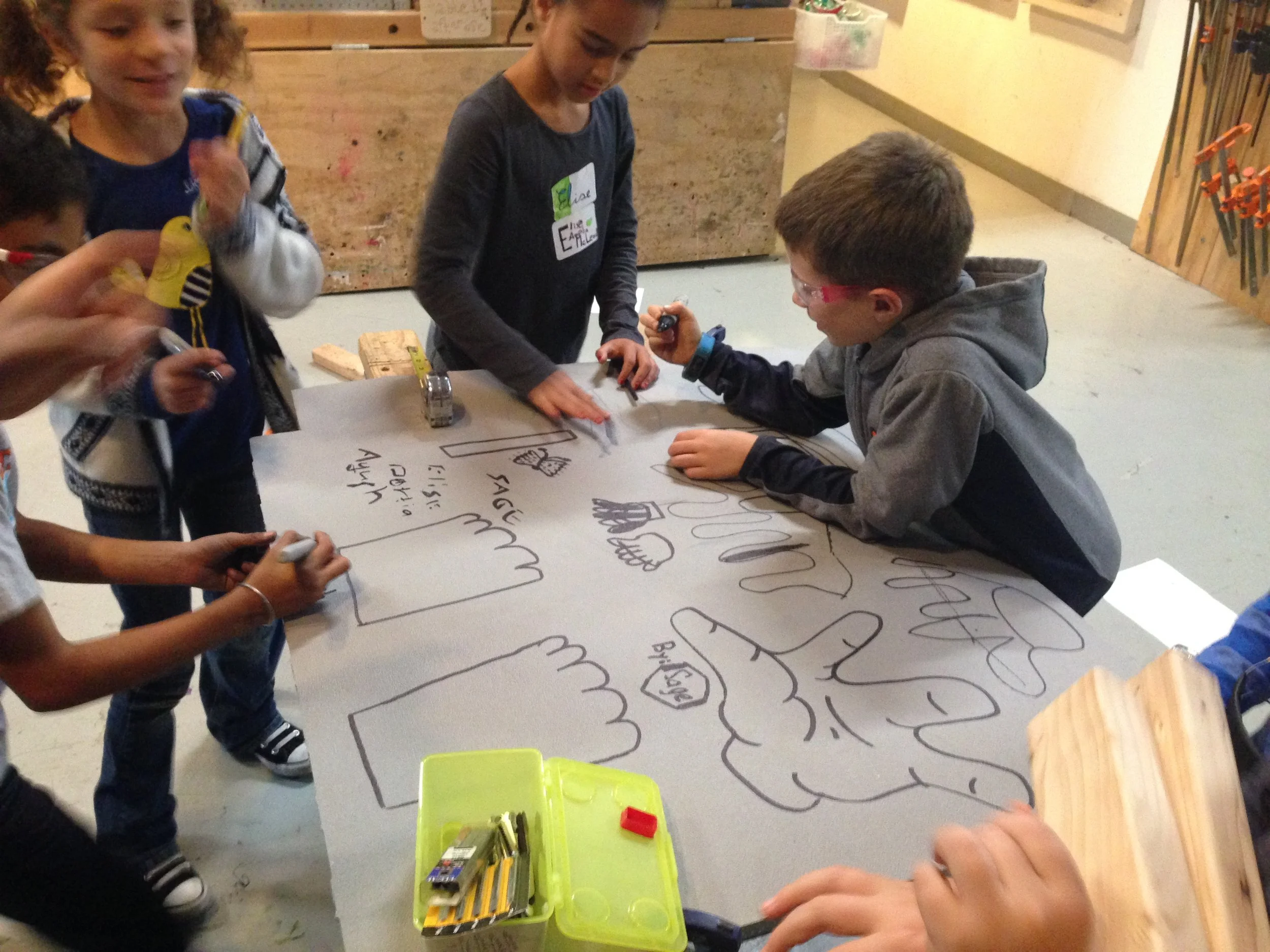 Abandoning the ideas of individual fingers, the team took to planning out whole hands and feet!!