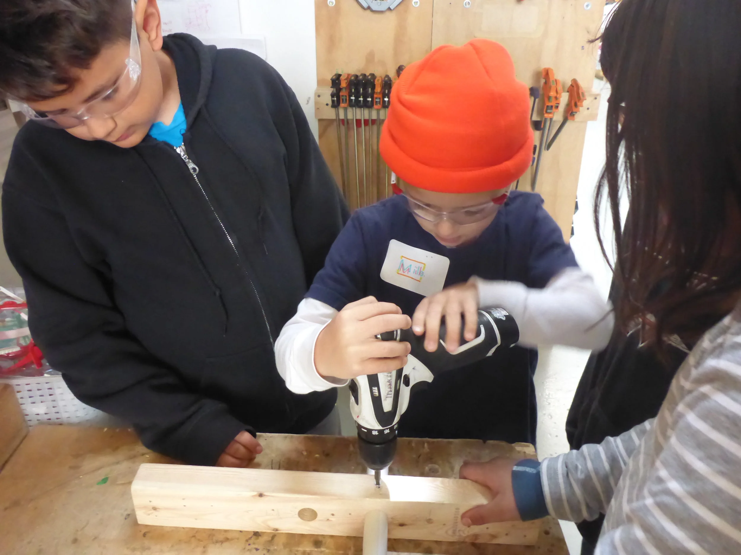 We got to drill through metal!