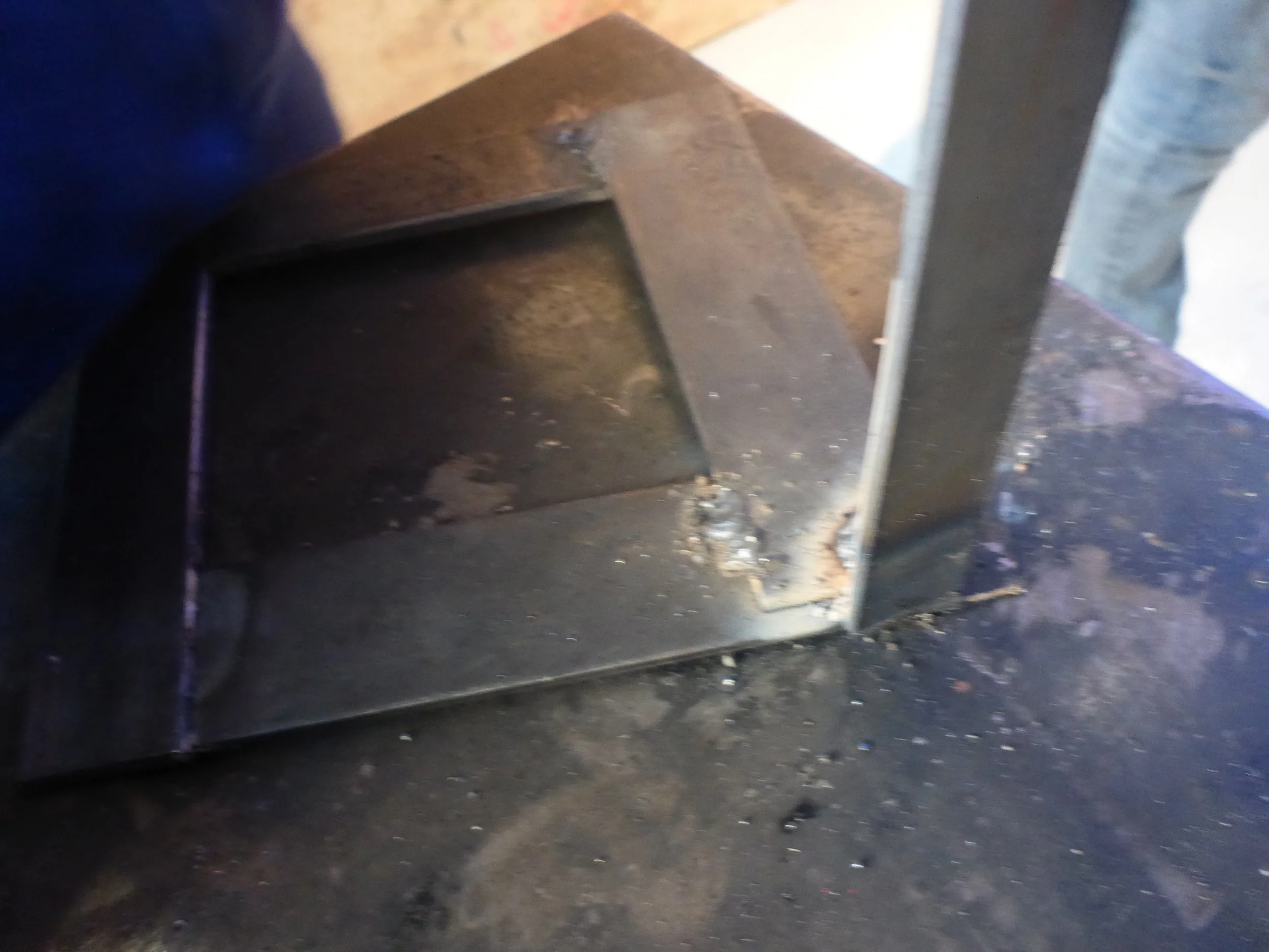 Jackson was proud of his vertical welds to attach his bridge supports.