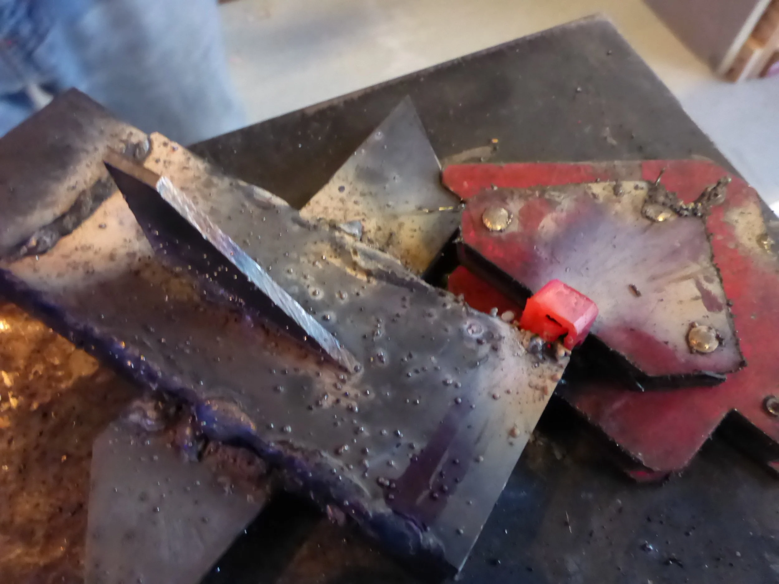 We melted holes through metal shark jaws!