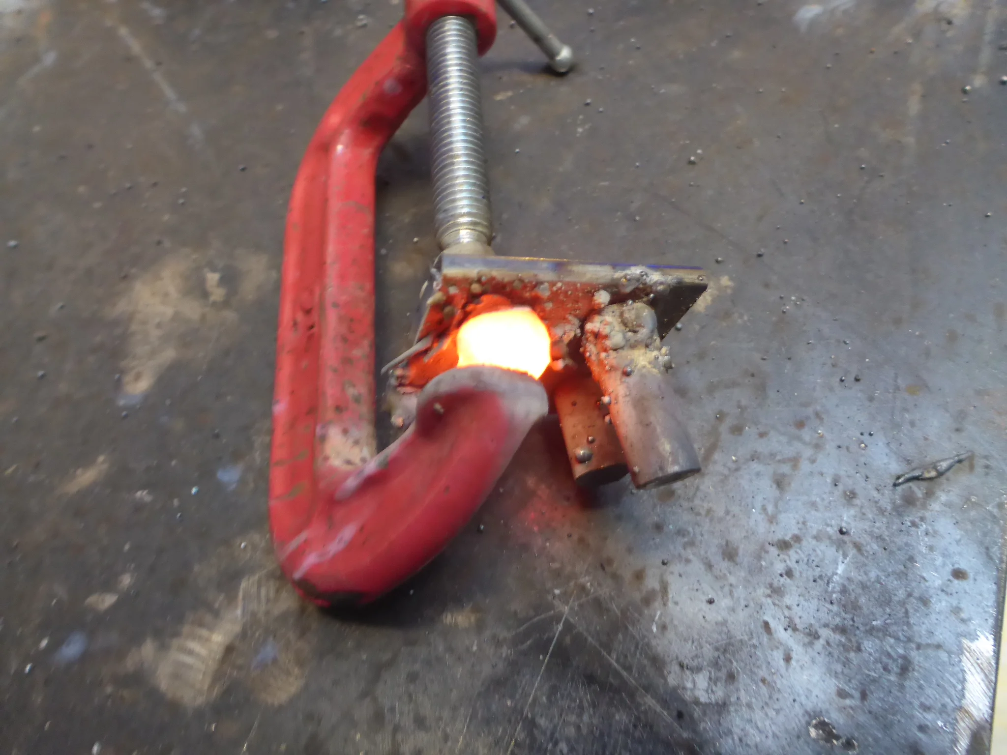 We welded tiny chandelier pieces!