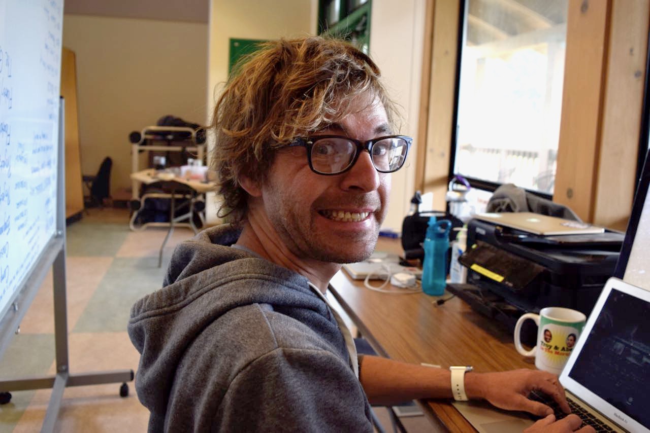 Portrait of a collaborator, Daniel, thrilled about the project reveal.