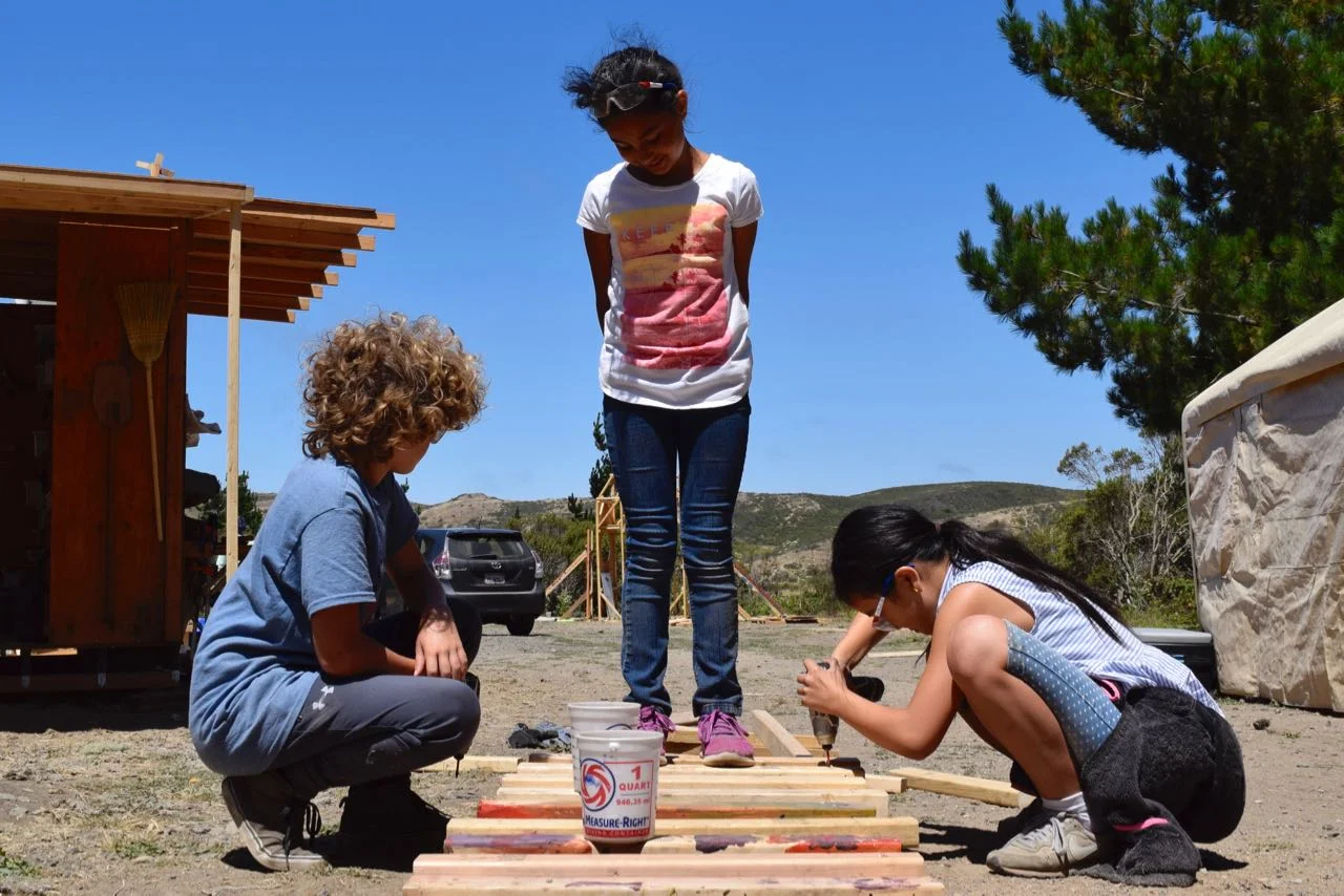 The Water Power group had a small bridge team focus on a way to get humans and materials across the water after many of them got tired of wet feet.