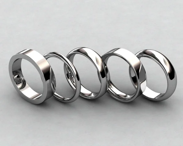 Customize You Band Width, Texture, and Color Gold