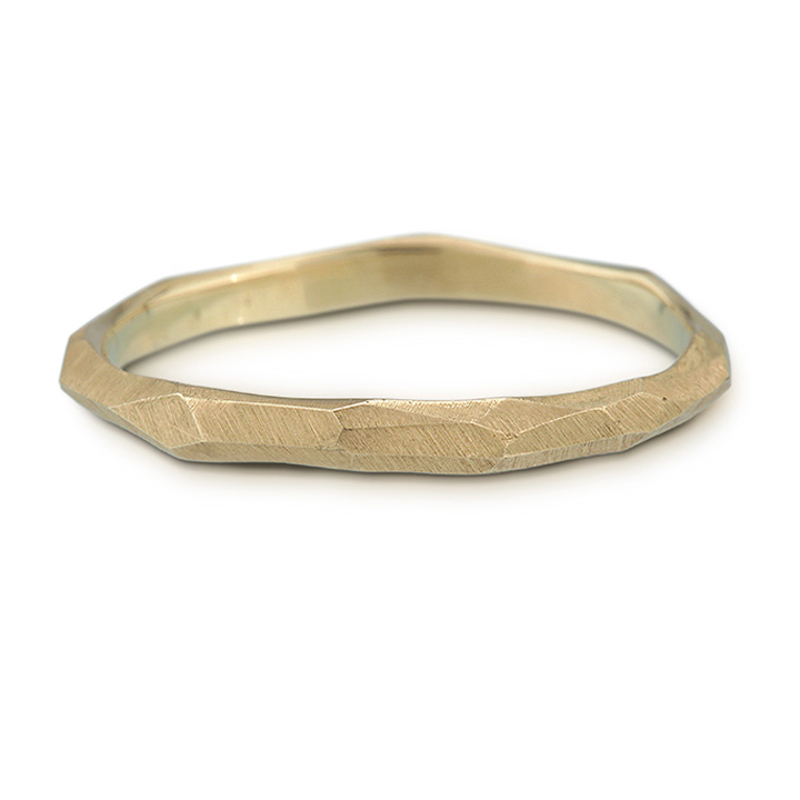 Thin Gold Faceted Spectra Band