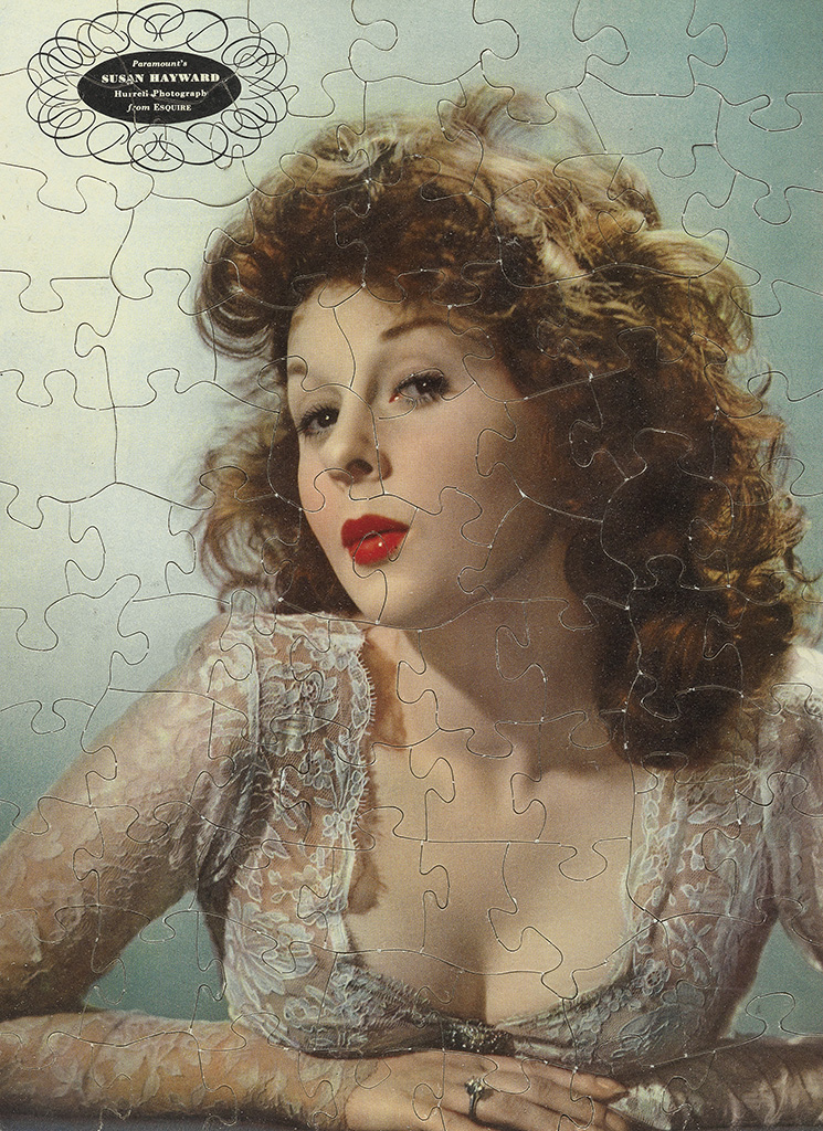    Puzzle with Hollywood starlet&nbsp;  Susan  &nbsp;Heyward (after a photograph by George Hurrell). Circa 1958   