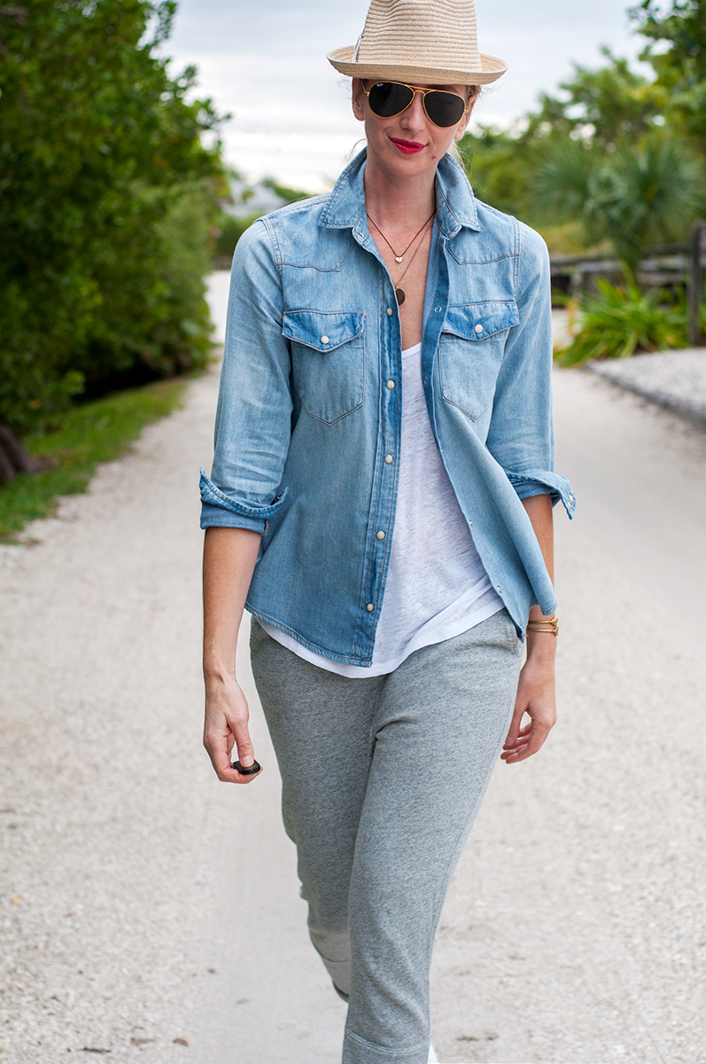 madewell denim western shirt