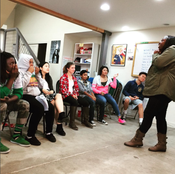 A snapshot from the first Youth Environmental Justice Alliance meeting.