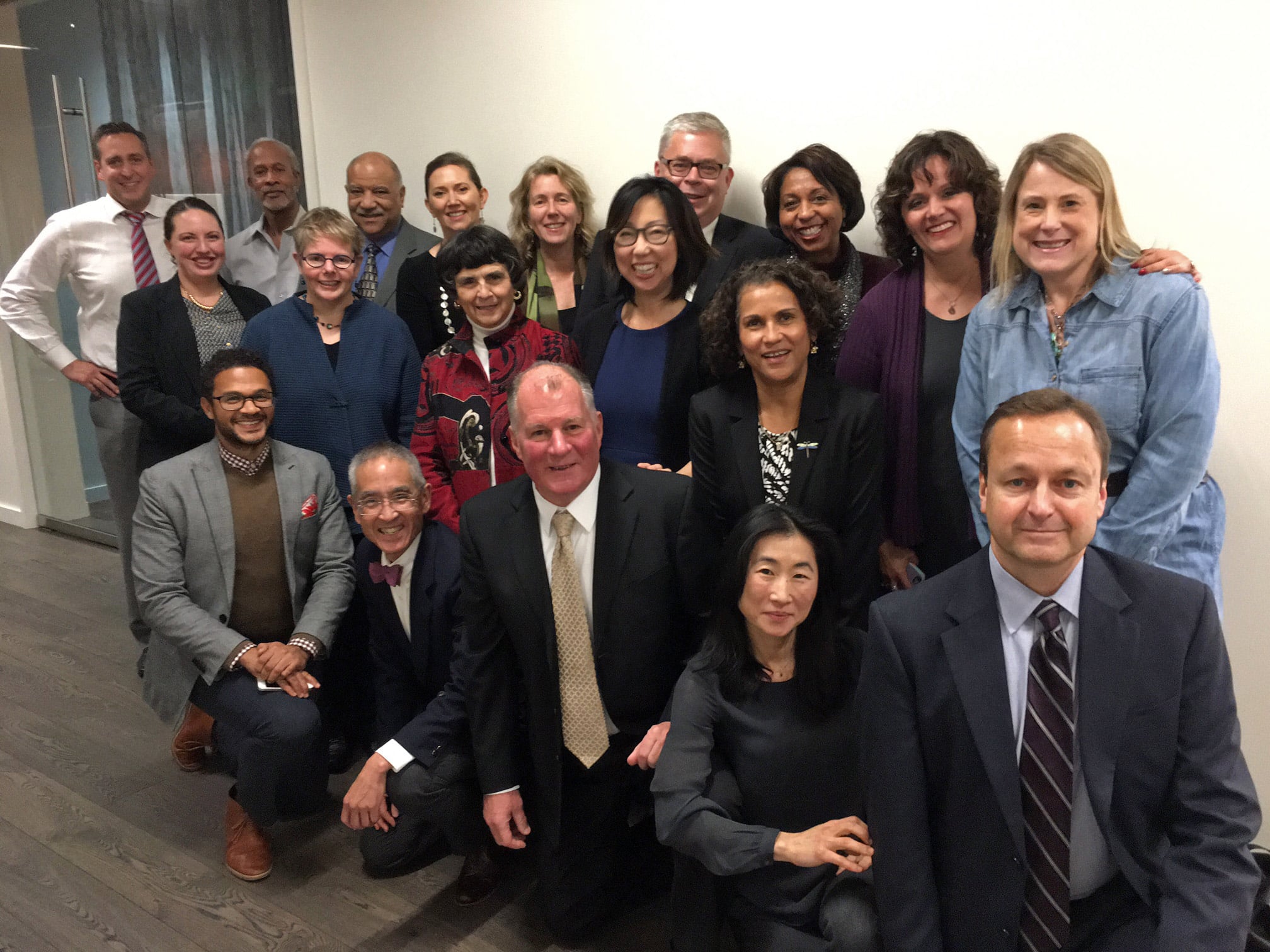 Our staff leadership team and 2015 board, with a couple faces missing.