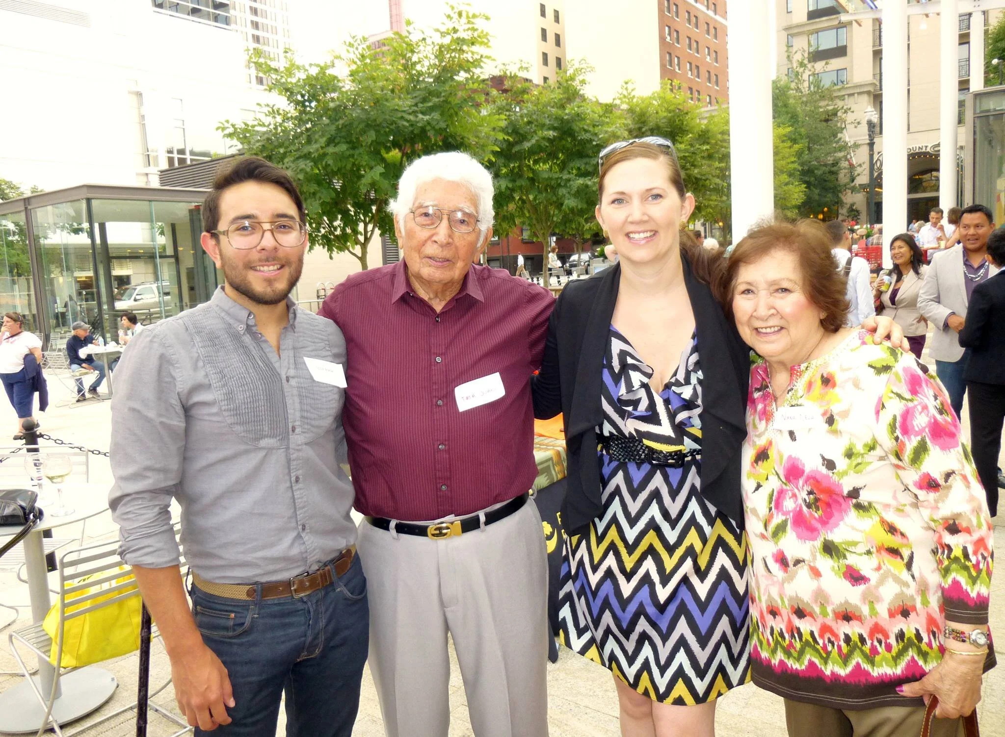 Eddie, former NWHF President Nichole June Maher, and Eddie’s Nana and Tata at Native Professionals Night.