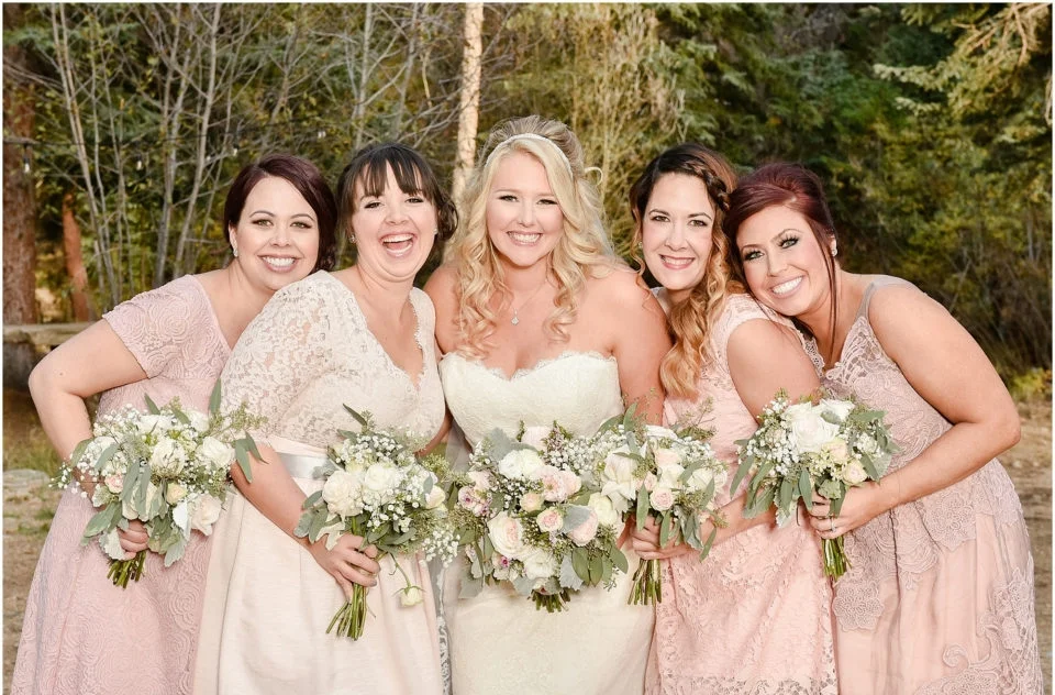Rustic Blush Pink Bridesmaid Bouquets
