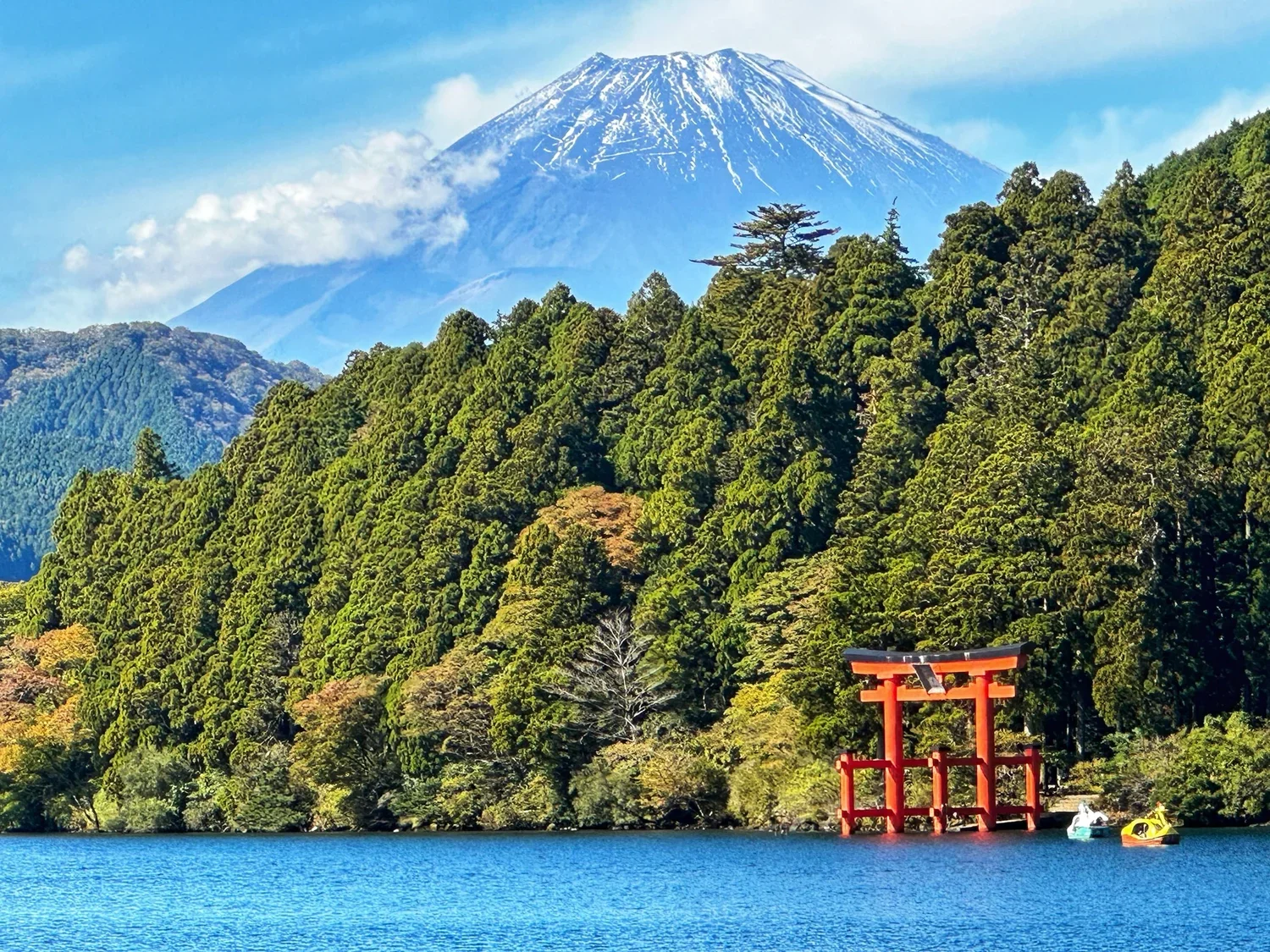  Majestic Mt. Fuji from Lake Ashi in the Hakone region  