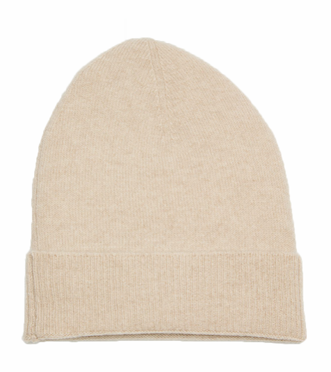 Beige Cashmere Beanie