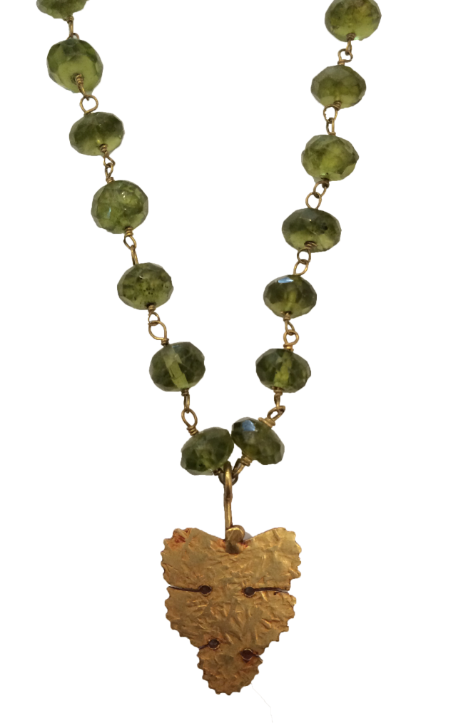 Peridot 14K Gold Leaf