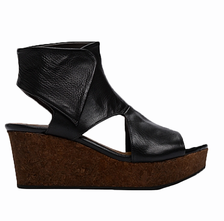 Black Cutout Wedge