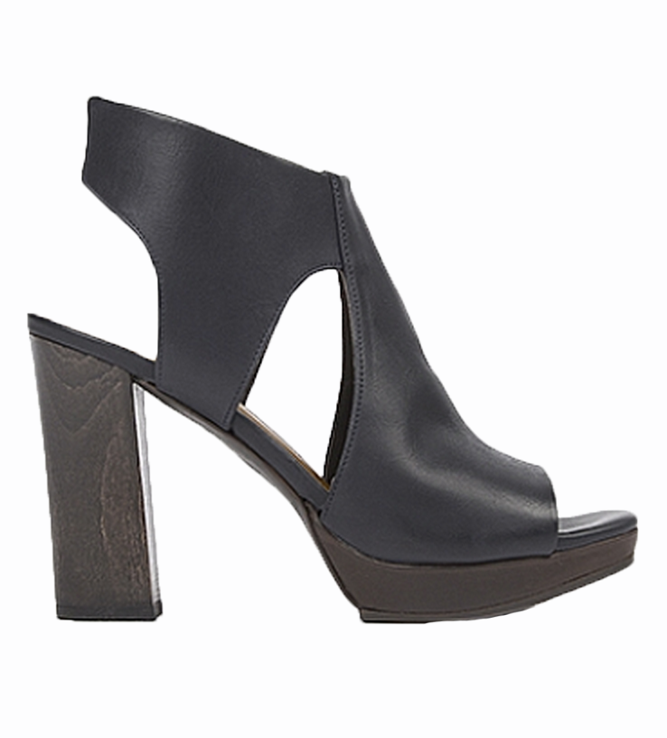 Black Leather High Heel