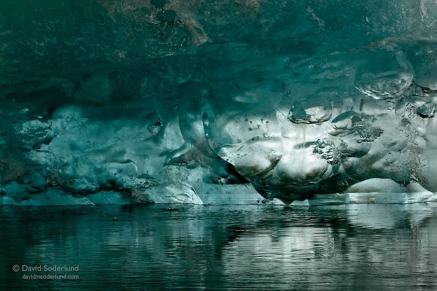 Jokulsarlon, beneath the ice.