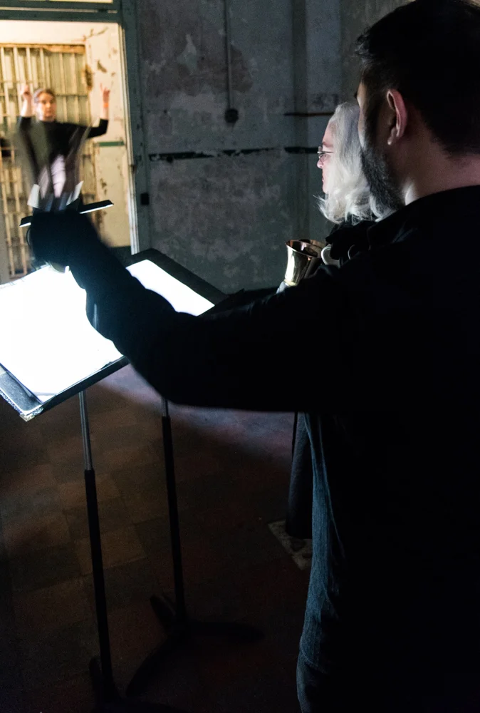 Handbells in a hospital cell under the direction of composer Lisa Bielawa.