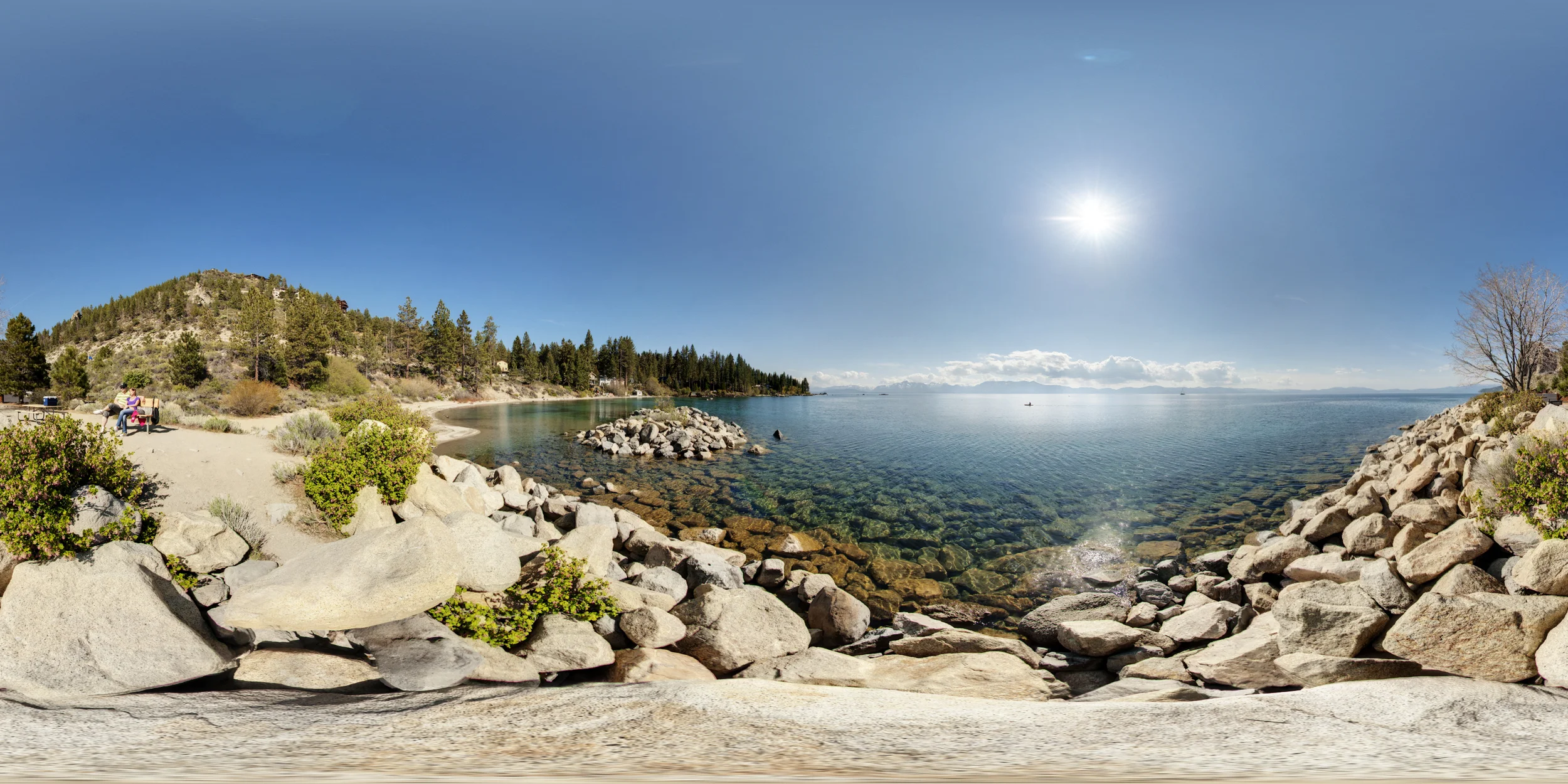 360º Landscape; View of Top of Cave Rock & Lake Tahoe.