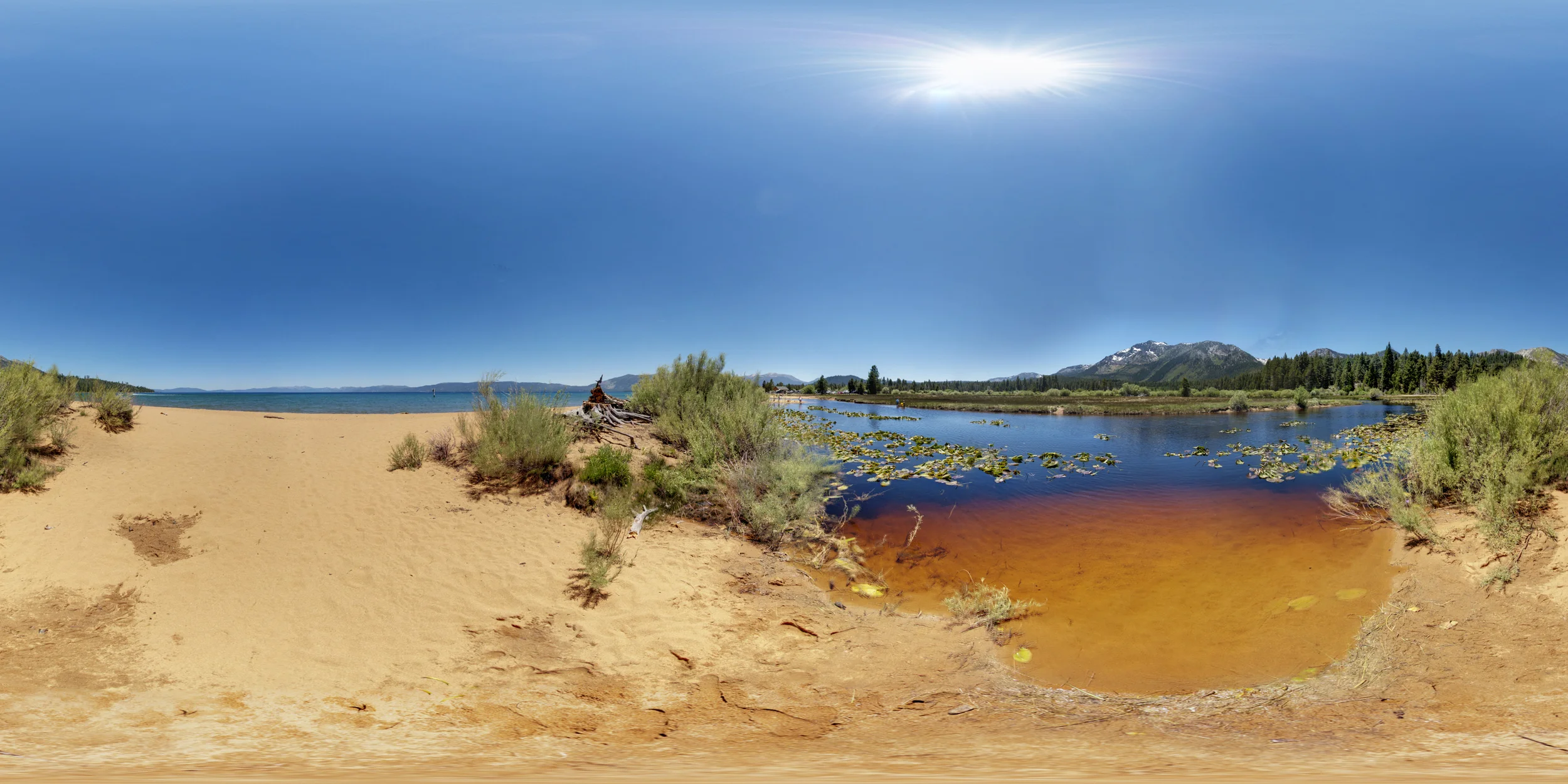 360º Landscape; View of Baldwin Beach Lagoon & Lake Tahoe.