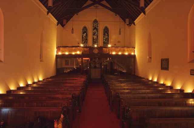   Church lit by candles, if you want an evening wedding!  