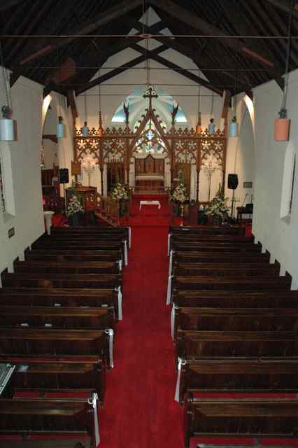   The interior of the church.  