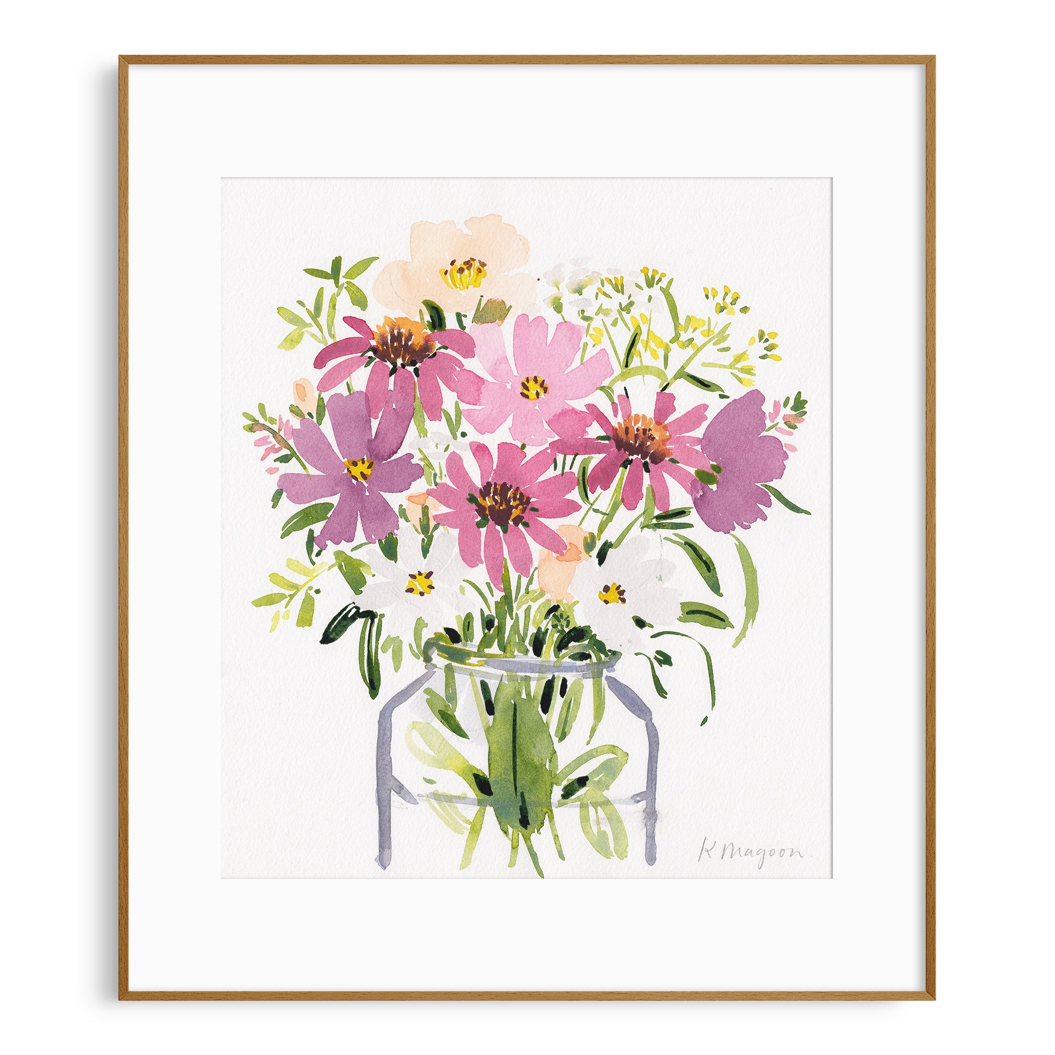 CosmosEchinaceaAndWildRose1_Framed2.jpg