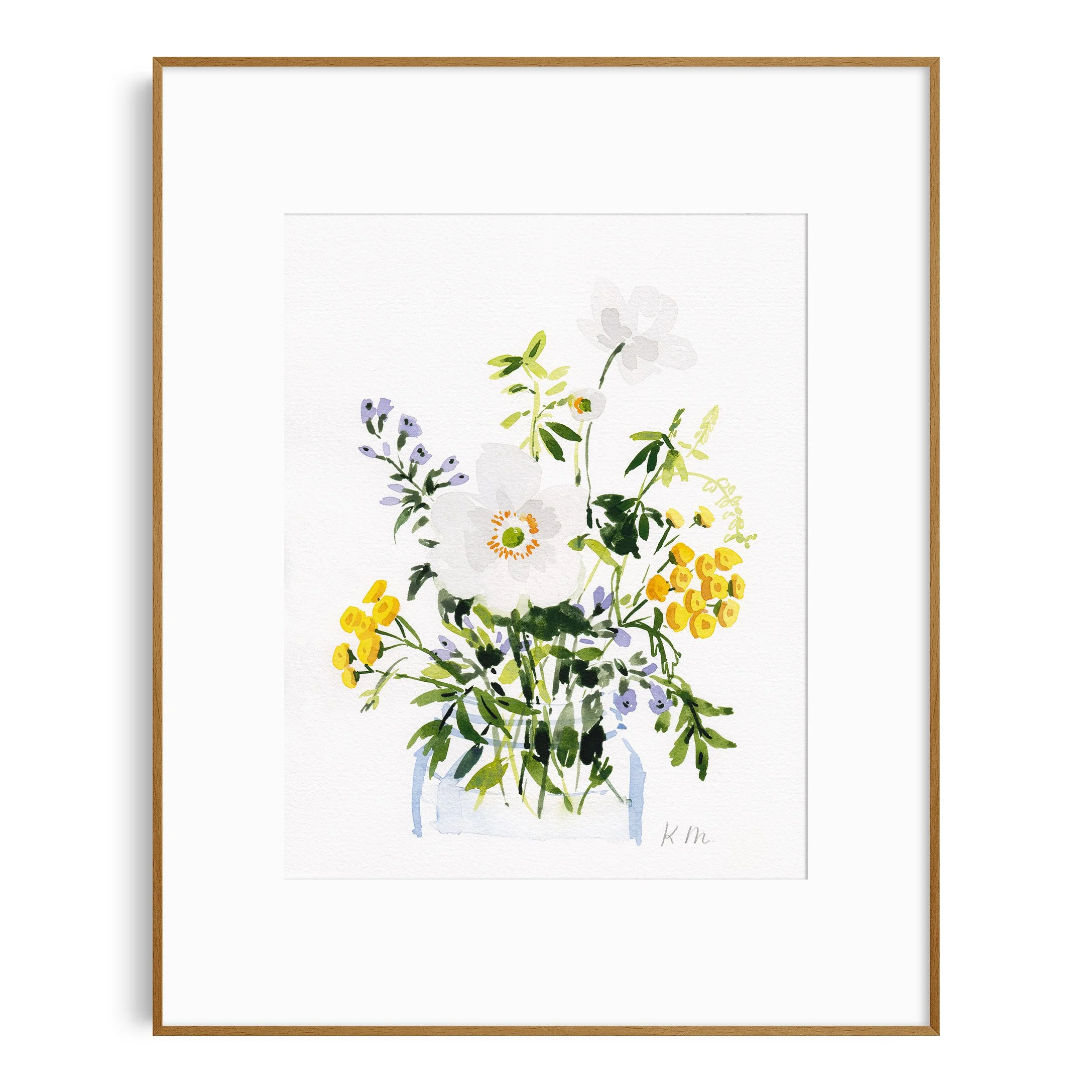 Anemones, Tansy & Catmint