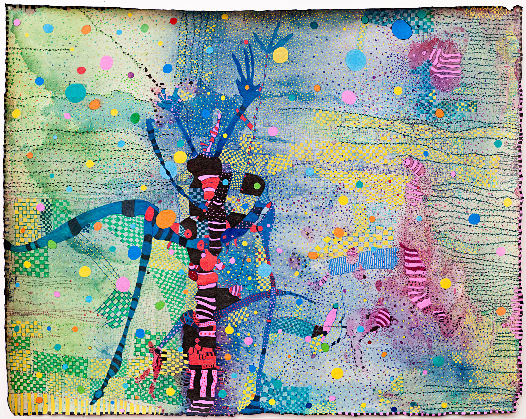 2011-055_Rossinante Under Cover_41x52%22_mixed media on canvas.jpg