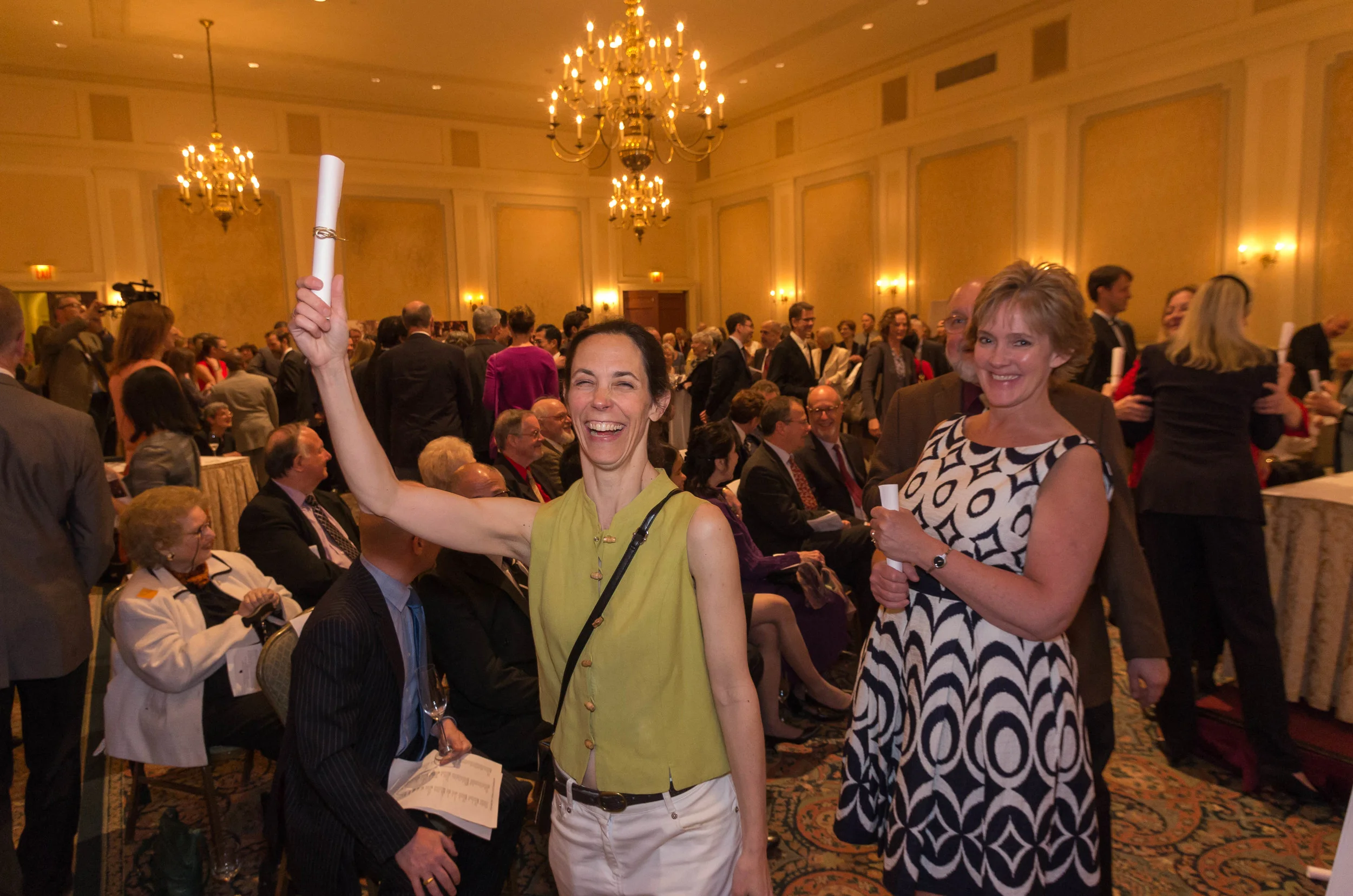 Violist Katherine Anderson and French Horn player Michelle Baker at the New York Wagner Society award ceremony