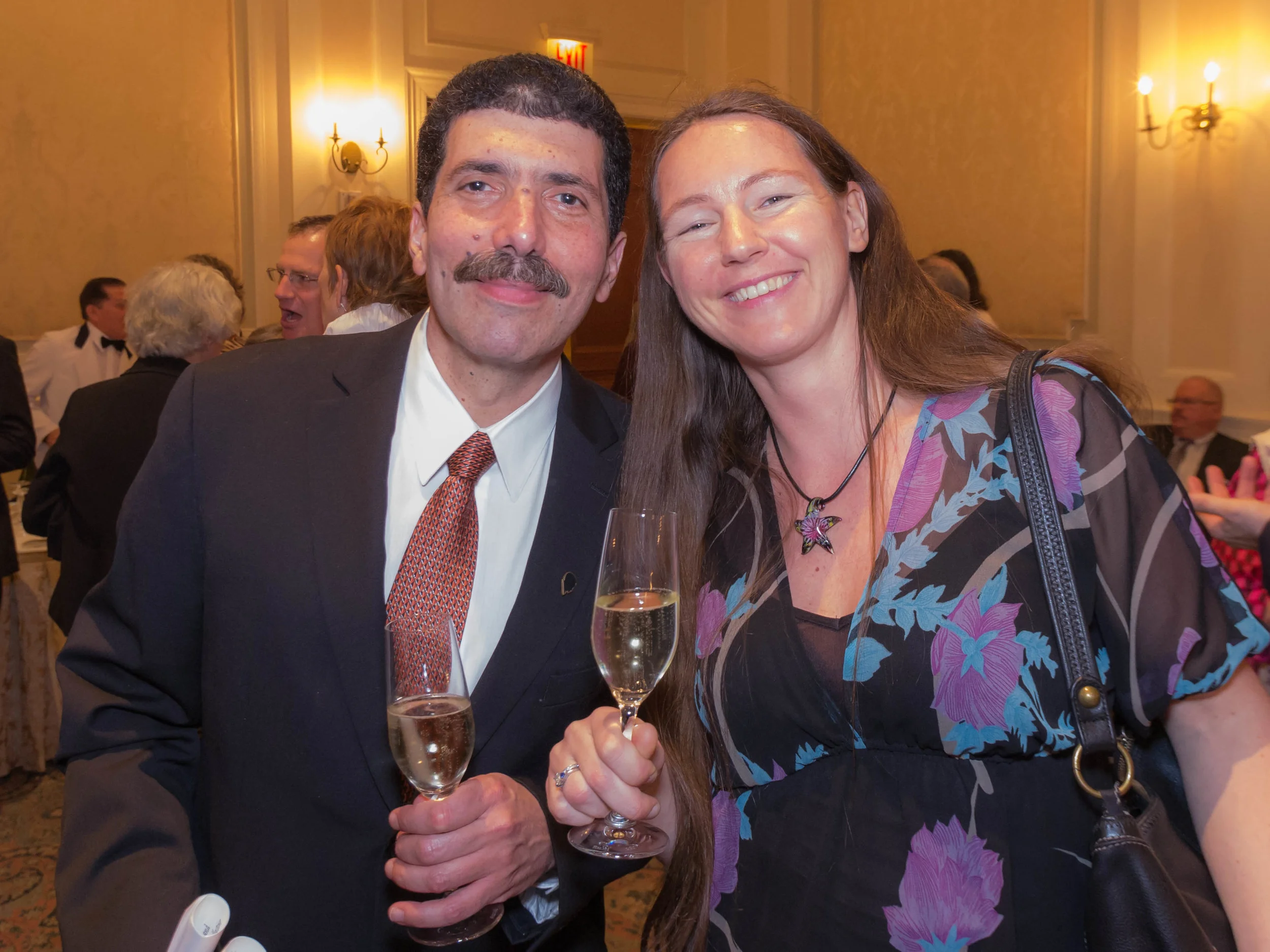 Violinist Narciso Figueroa and cellist Dorothea Figueroa at the New York Wagner Society awards ceremony