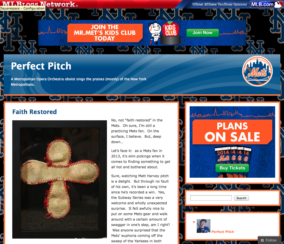 Perfect Pitch , Susan Spector's Mets Blog
