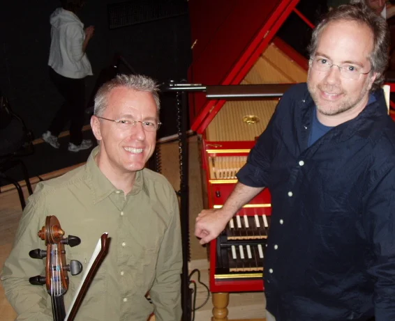 David with harpsichordist Kevin Murphy in Kobe, Japan (June 2006)