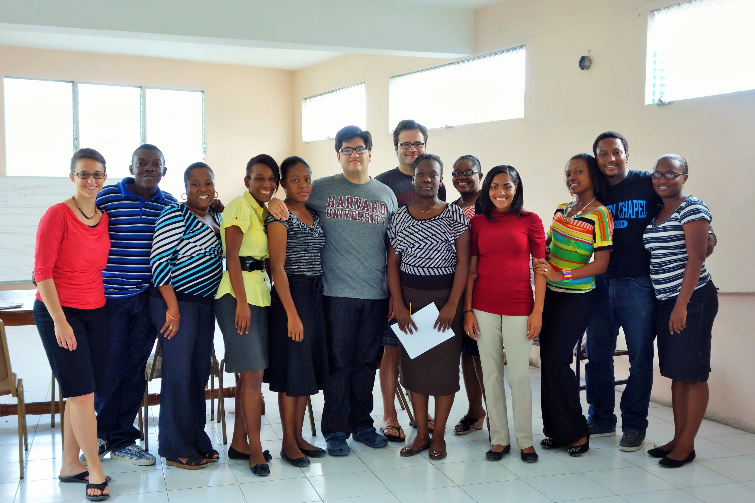 The Met's Assistant Principal Viola, Milan Milisavljević (center, rear), with some of the MESDA faculty and the school's students.