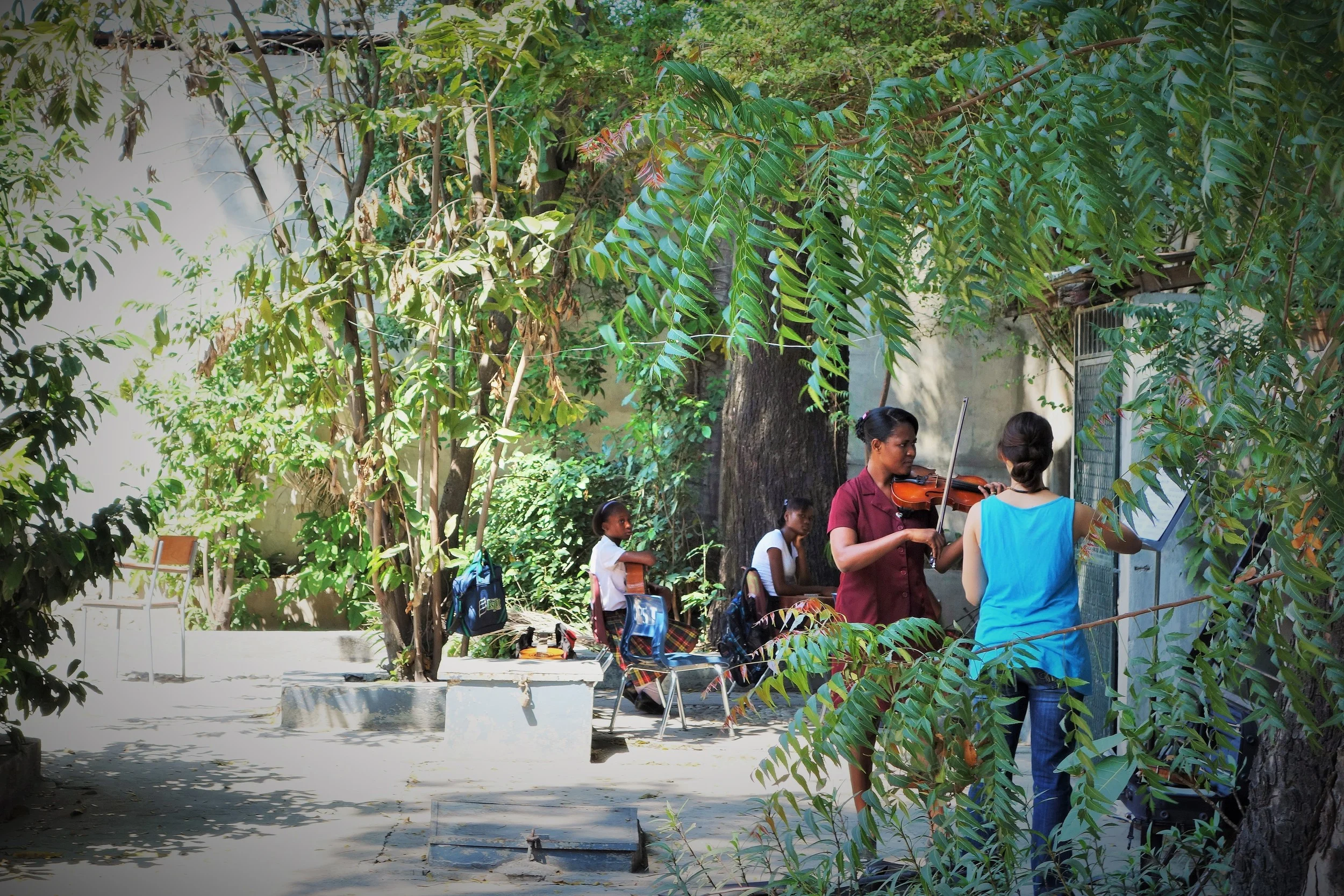 The outdoors served as a classroom most of the time.