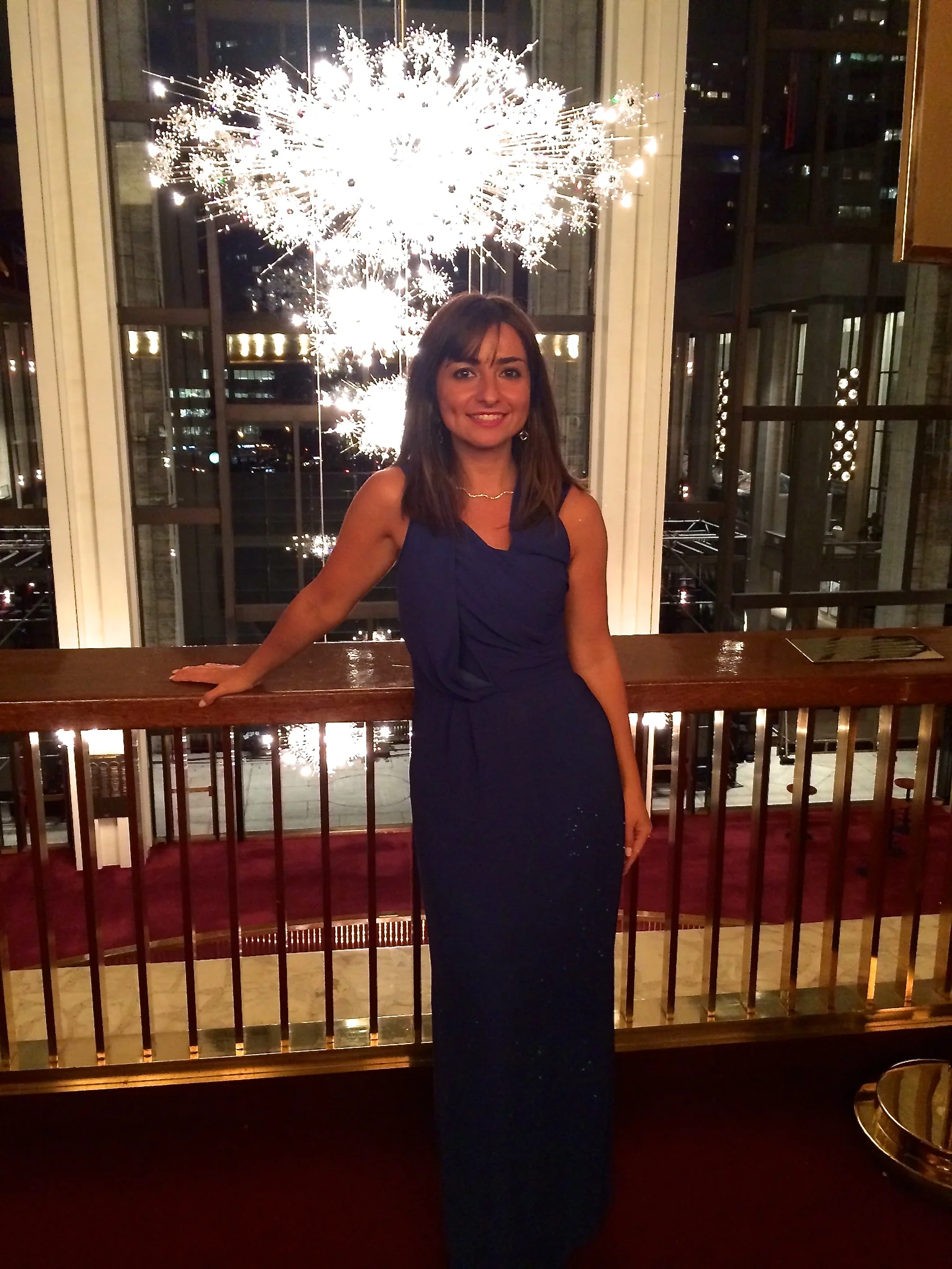 Lisa Speransky in her Hugo Boss gown at opening night