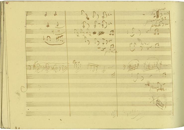The manuscript of Beethoven's Violin Concerto