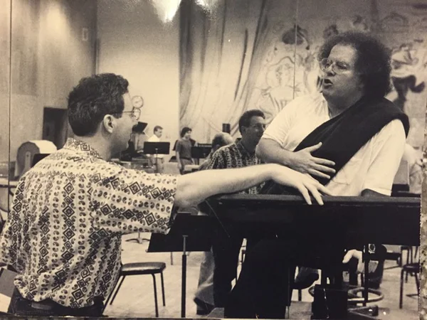 Greg Zuber with James Levine (Photo by Michael Ouzounian)