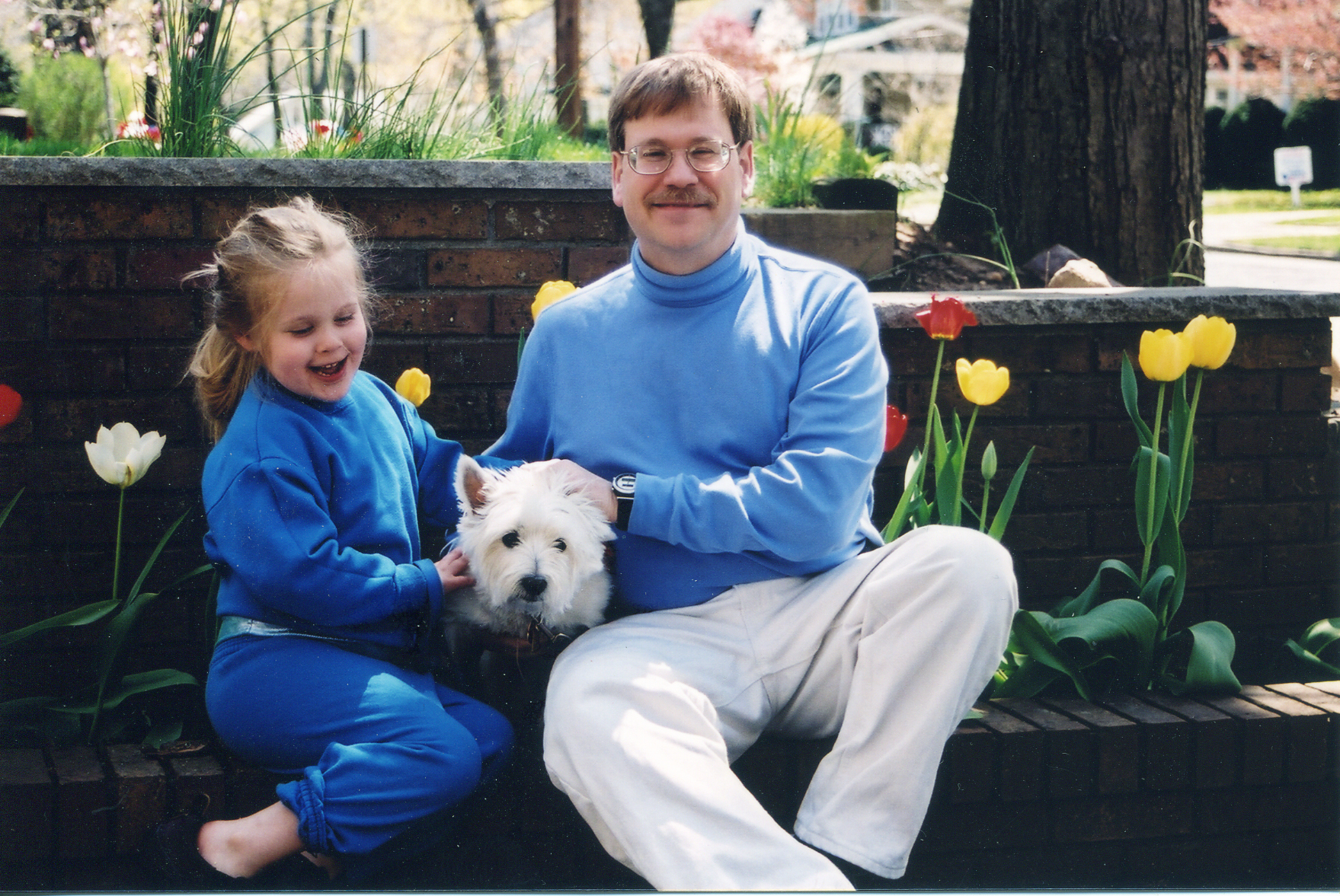 The author's family with Maggie